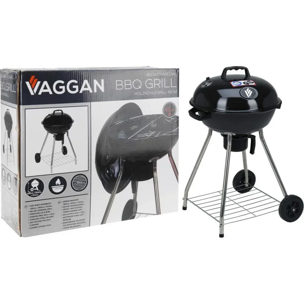 Vargan Kugelgrill - Holzkohlegrill - Grillfläche Ø 45 cm