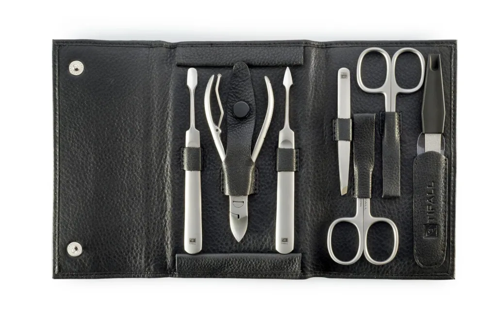 Leder-Maniküre-Etui, 8-teilig