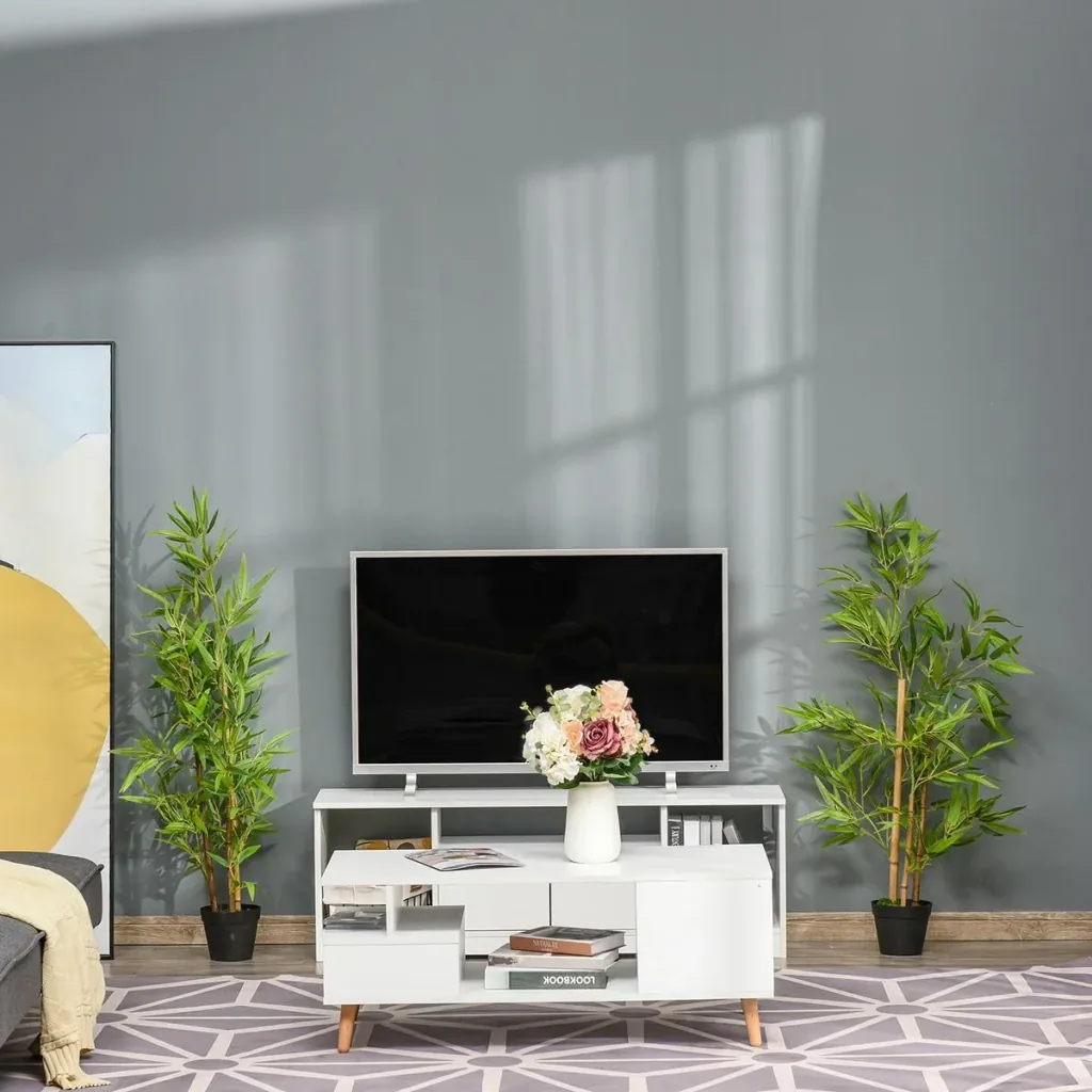 Künstlicher Bambus Kunstpflanze Dekoration Kunstbaum Baumdekoration 120cm