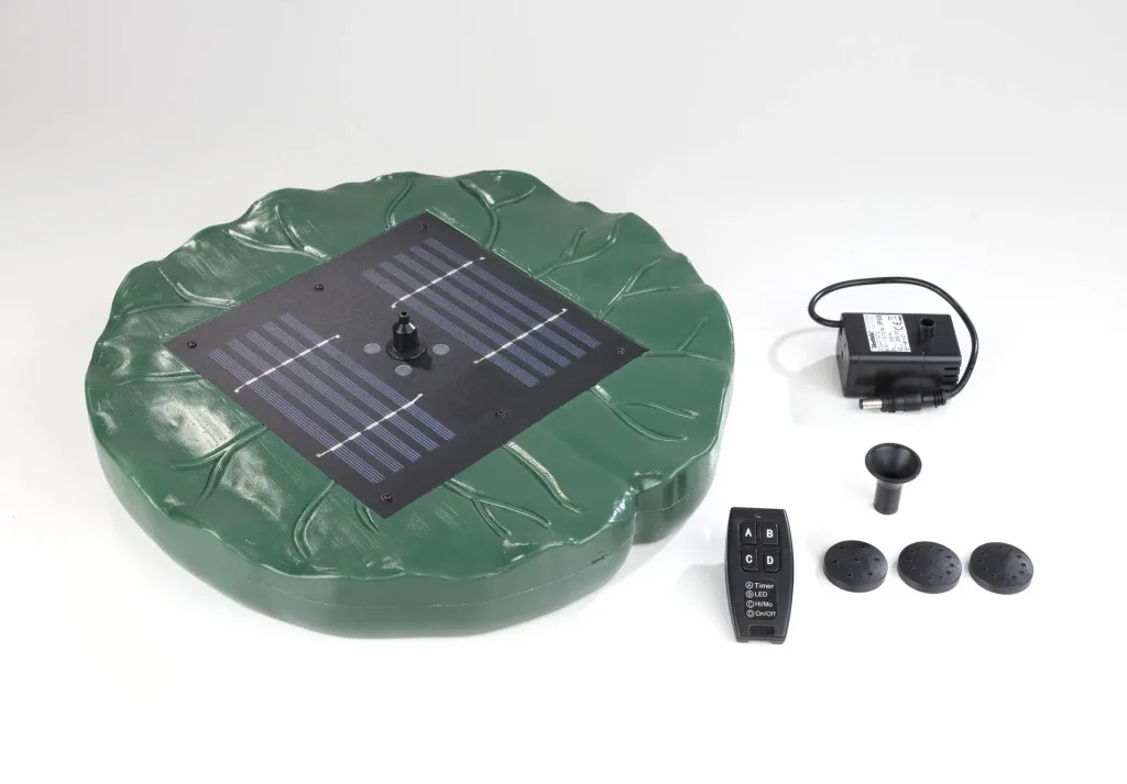 Solarfontäne Lilie mit Fernbedienung