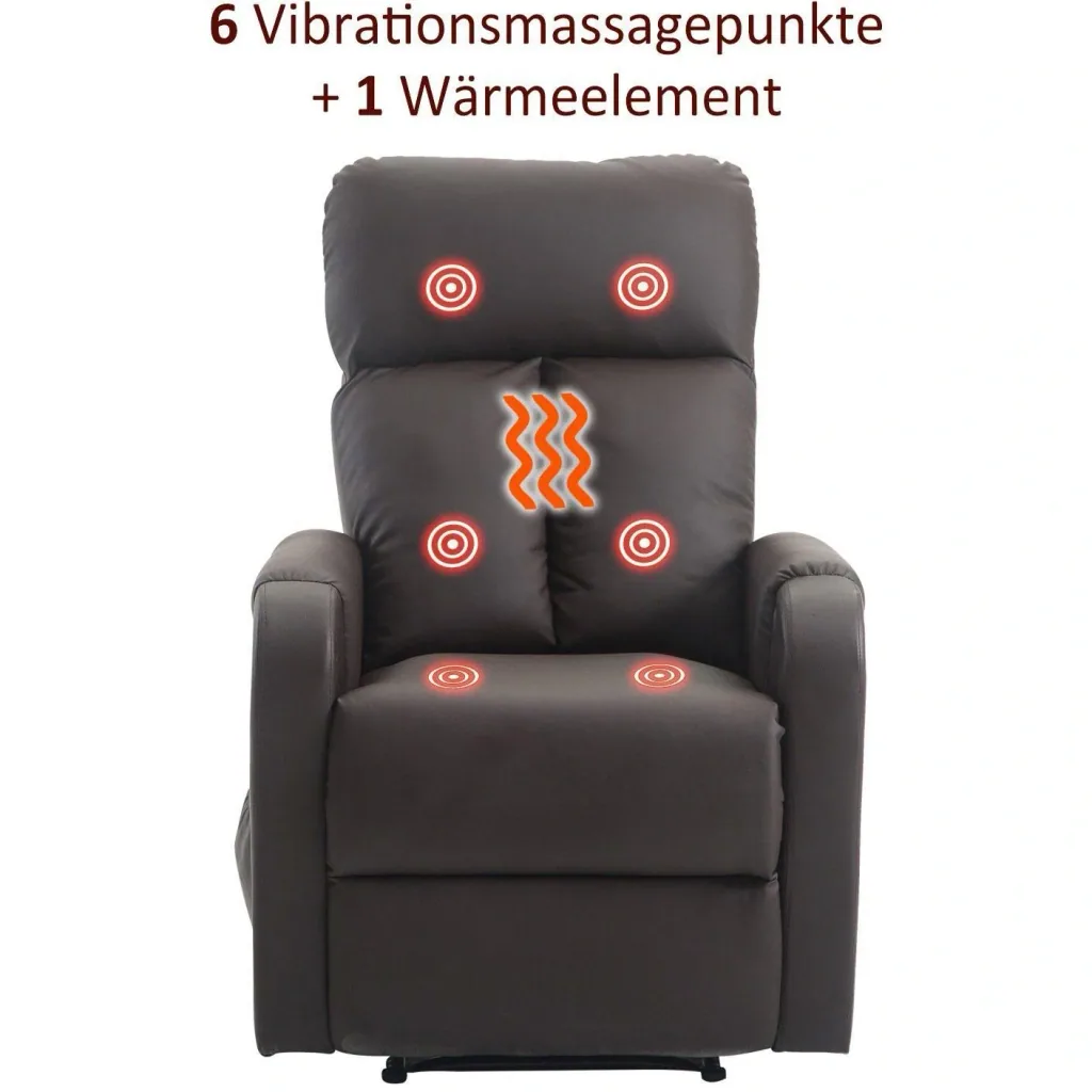 Massagesessel mit Wärme- und Liegefunktion