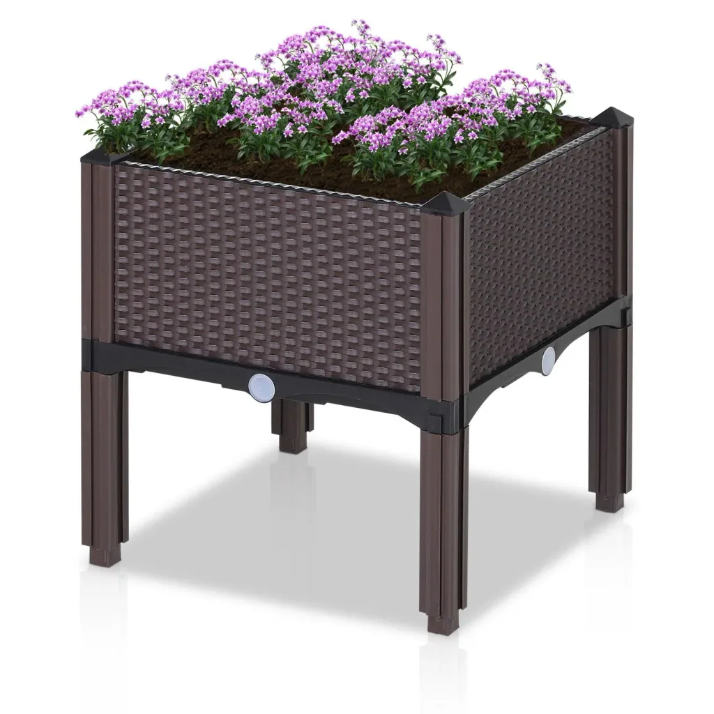 Hochbeet in Rattan-Optik