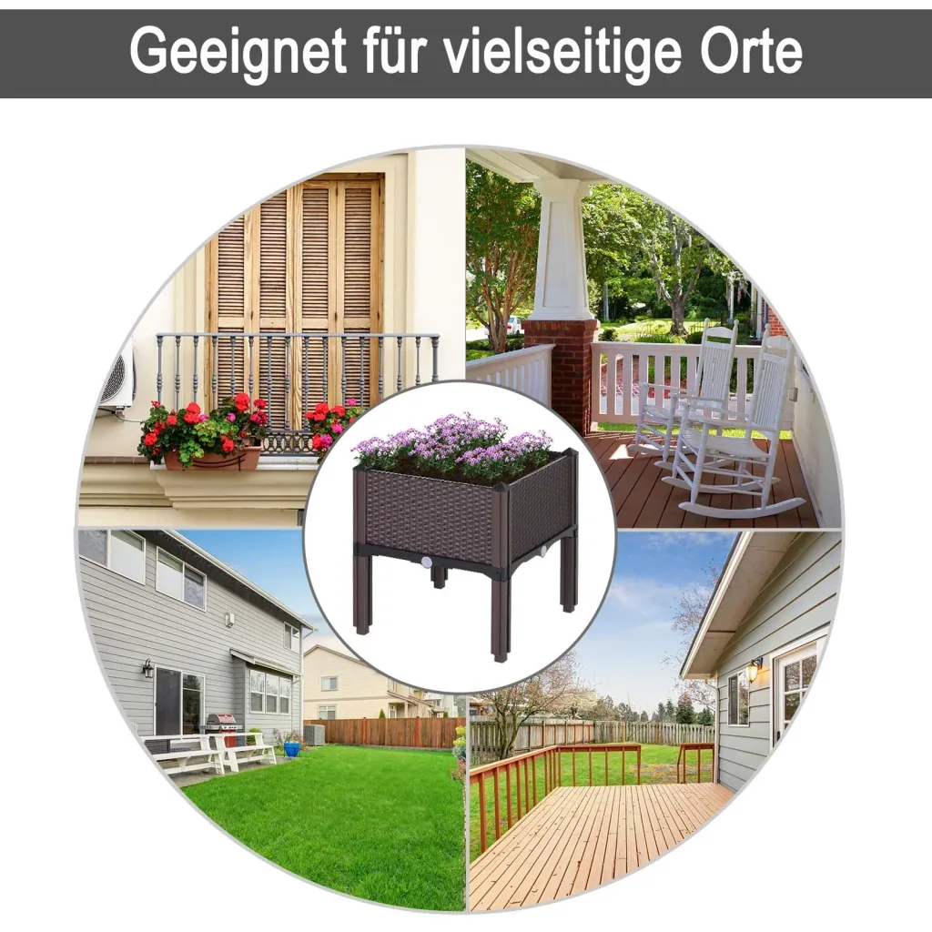 Hochbeet in Rattan-Optik
