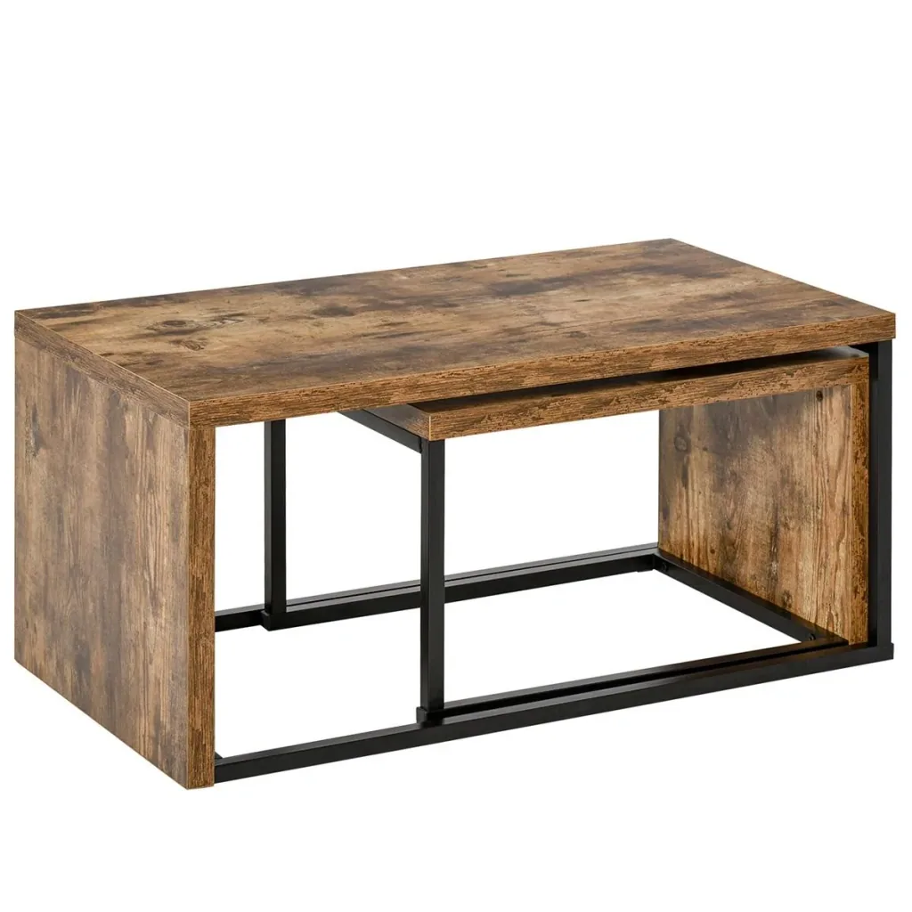 2er-Set Couchtisch Satztisch Sofatisch Beistelltisch Kaffeetisch verschiedene Formen multifunktional elegant schlicht Me