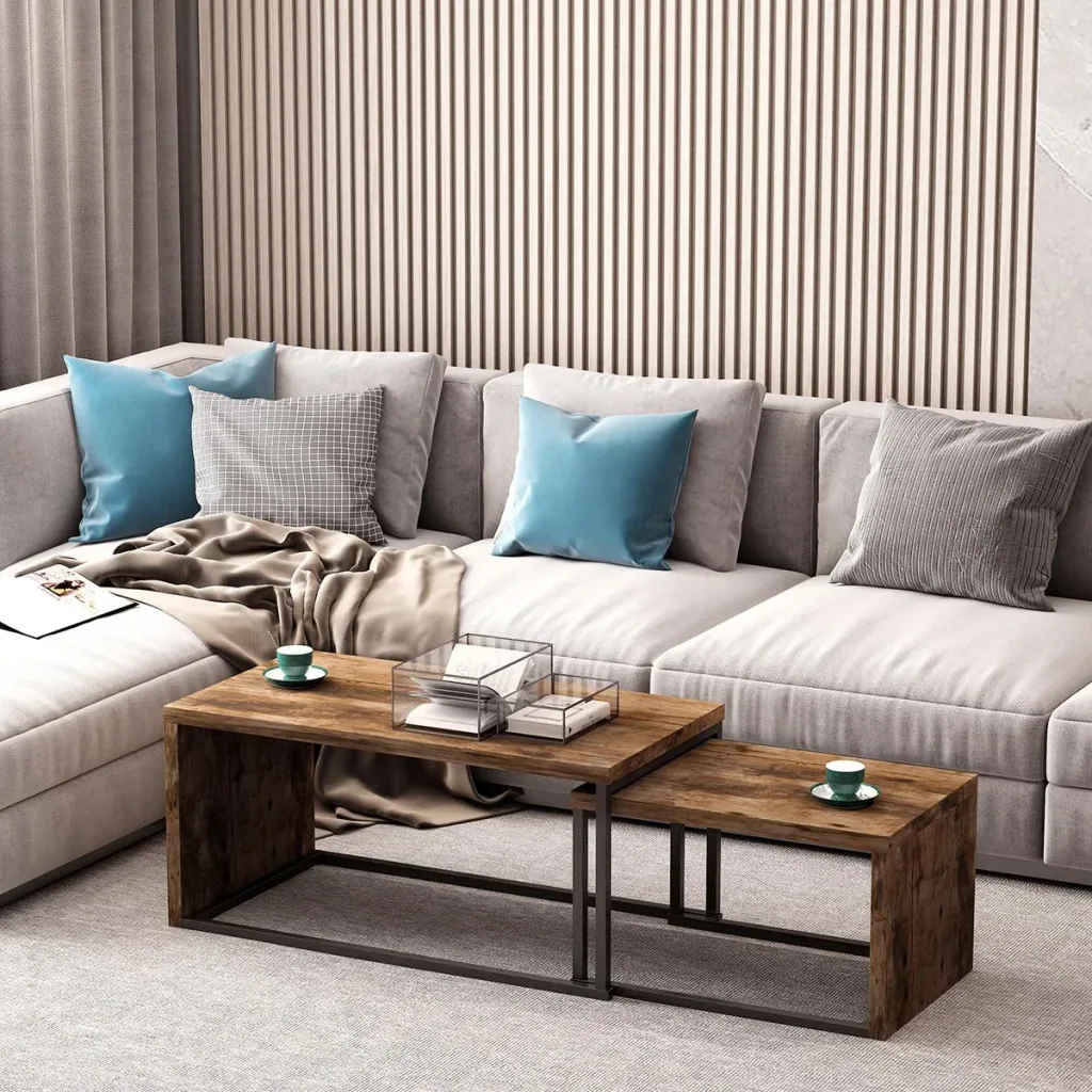 2er-Set Couchtisch Satztisch Sofatisch Beistelltisch Kaffeetisch verschiedene Formen multifunktional elegant schlicht Me