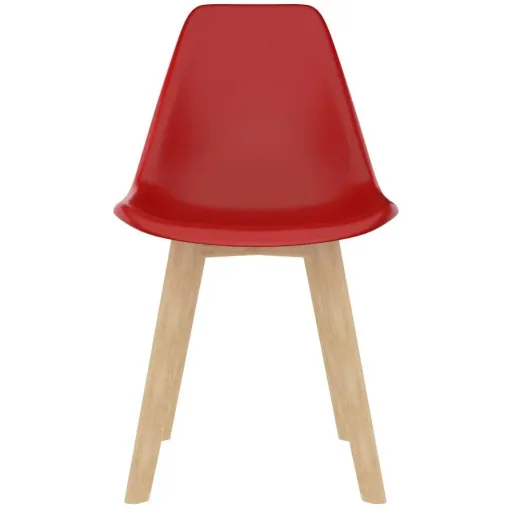 Esszimmerstühle 2tlg. Kunststoff rot