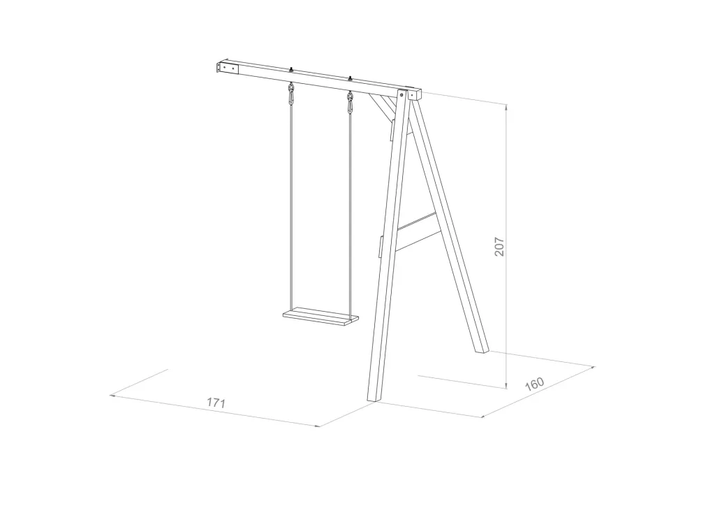 Single Swing Grey Wall mount