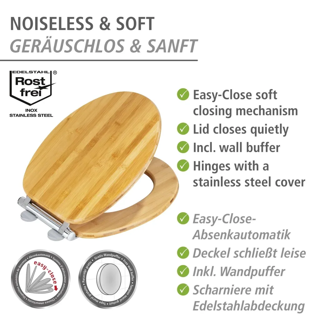 WC-Sitz Bambusa, aus Bambus