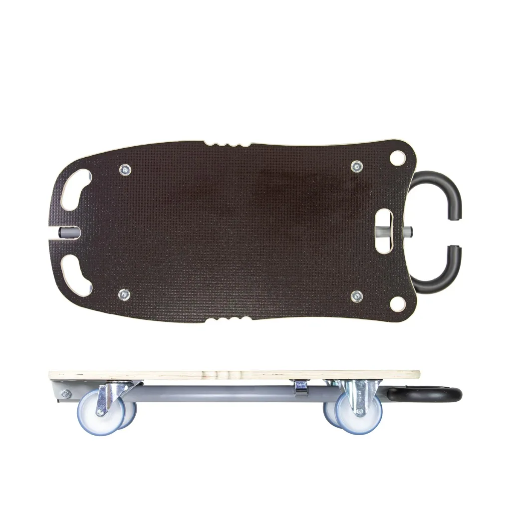 Transporthilfe MM 1187, 80 x 40 x 14,5 cm, softe Rollen Ø 100 mm, Rollenlager, Multiplex FSC®, Tragkraft 300 kg