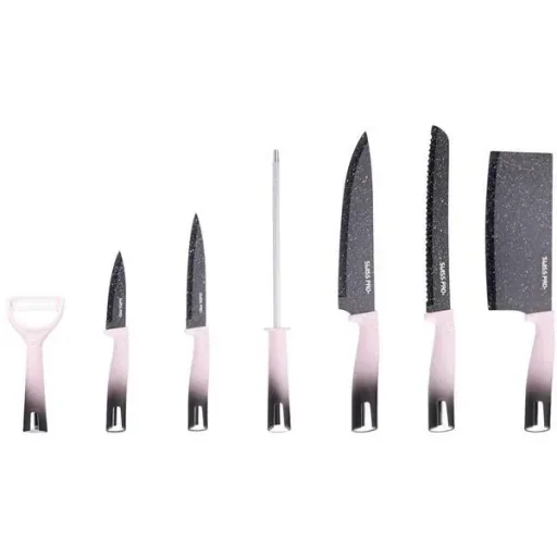 Küchenmesser-Set -mit Standard- 8-teilig - Rosa