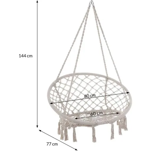 Hängesessel Rund - Creme Ø61cm