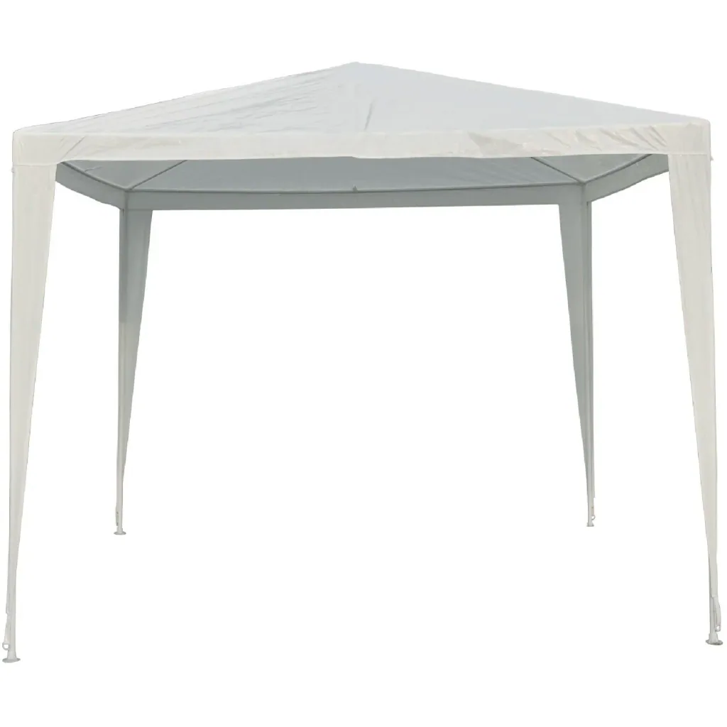 Gartenpavillon Partyzelt Gartenzelt Festzelt Klicksystem 90 g/m² PE-Plane Stahl Weiß 2,7 x 2,7 m