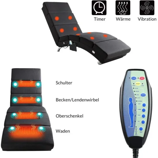 Liege mit Massage- und Heizfunktion INKLUSIVE Fernbedienung
