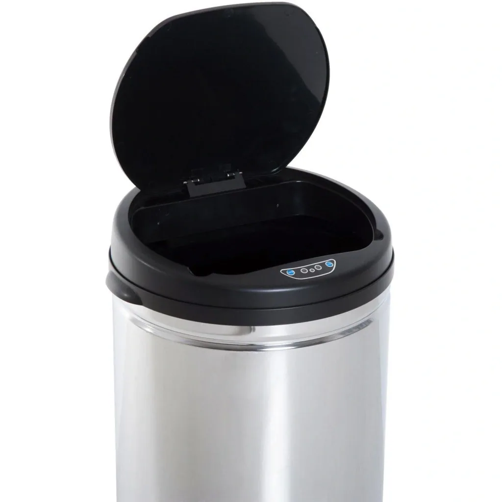 Edelstahl Mülleimer 50L Automatik Sensor IR mit Inneneimer rund