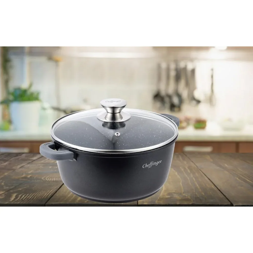Cheffinger Kochtopf / Tiefer Topf mit Deckel - 24cm
