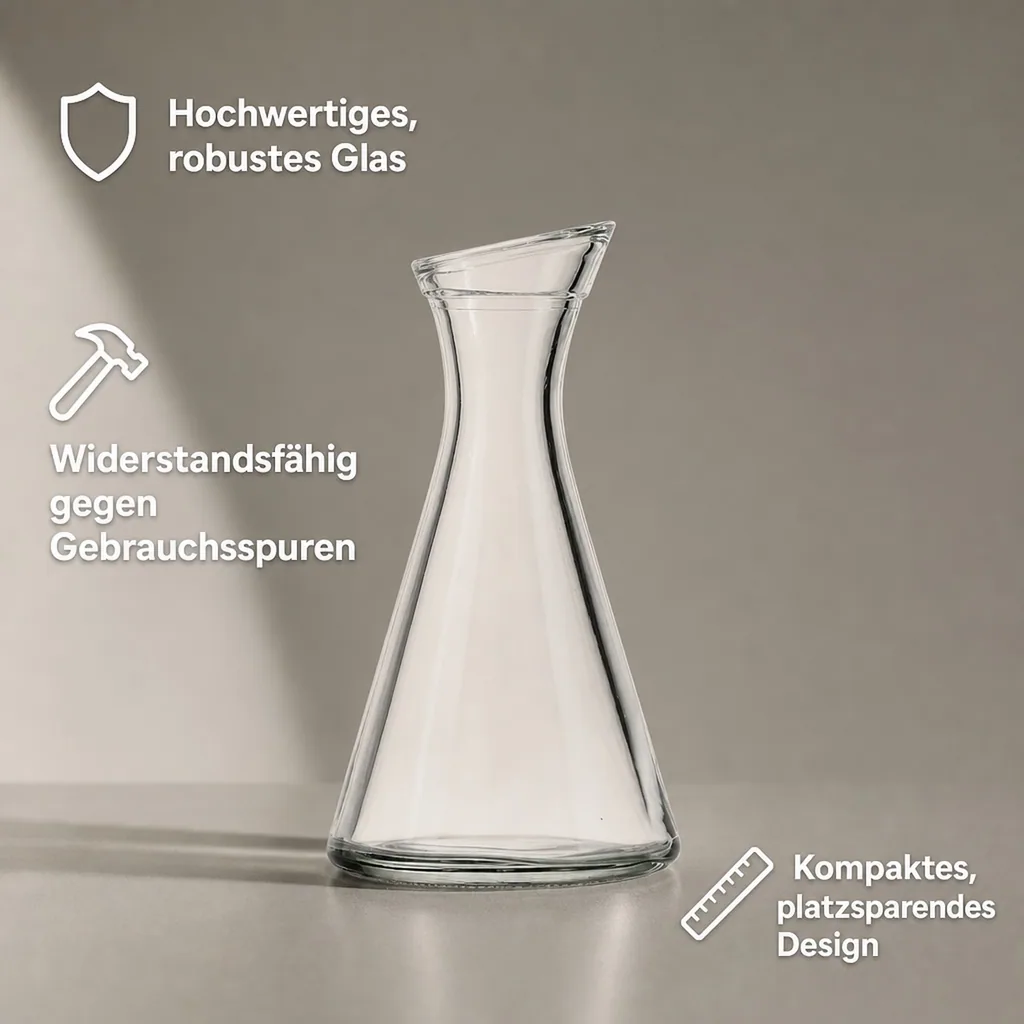 Wasserkaraffe, Glaskaraffe, Weinkaraffe - Pisa, 0,1 L