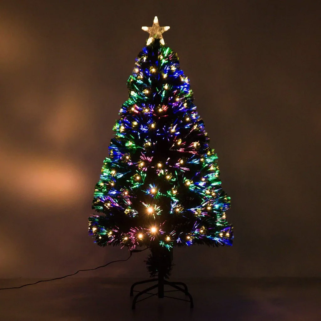 Weihnachtsbaum Tannenbaum LED Lichtfaser 8 Lichtmodi 120cm