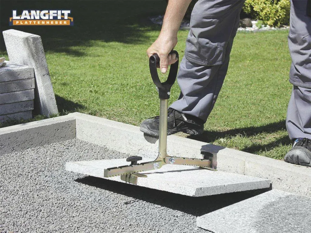 Plattenheber mit extra langem Griff 30 - 50 cm