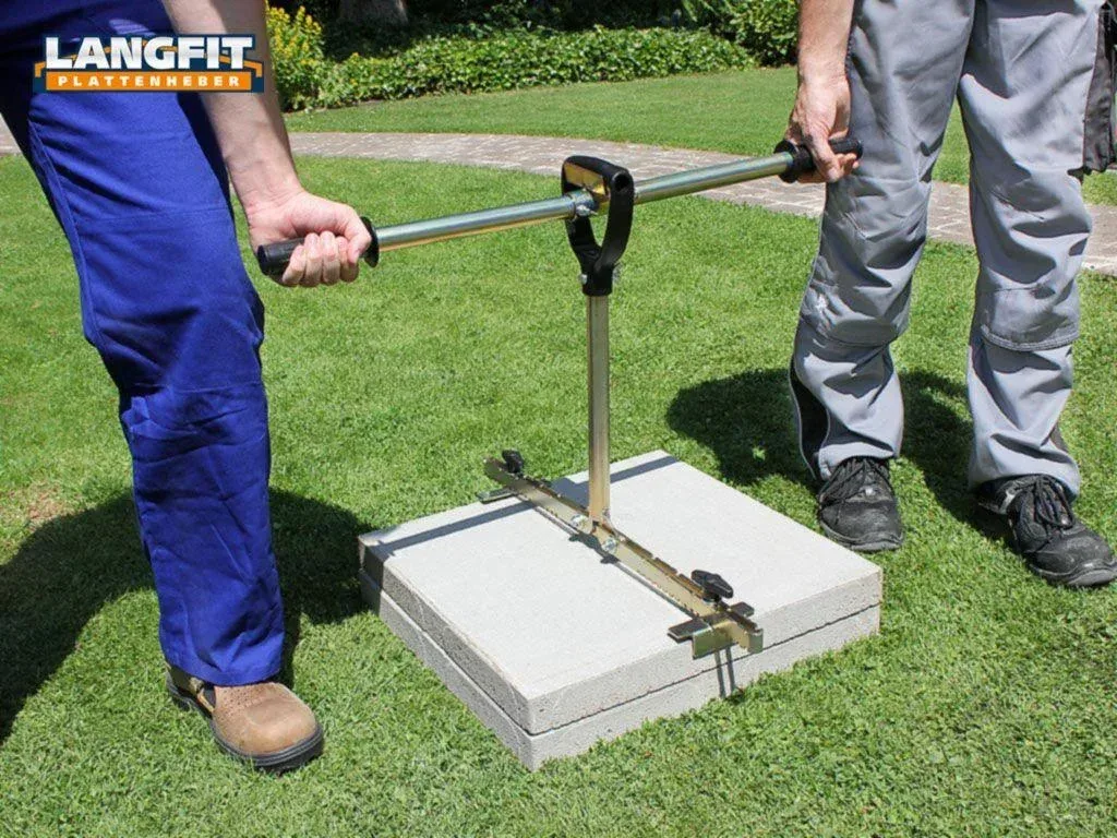 Plattenheber mit extra langem Griff 30 - 50 cm