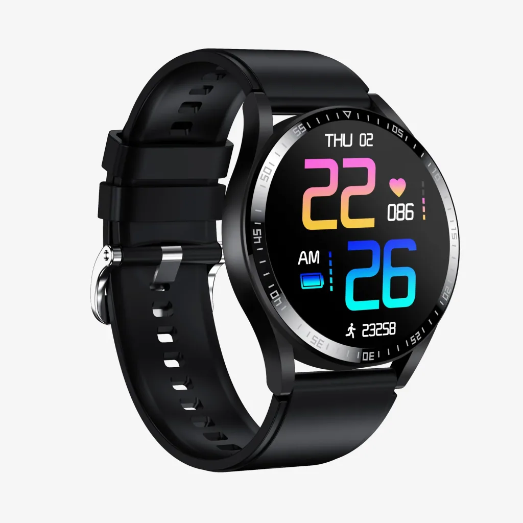 Bluetooth Smartwatch mit Puls, Blutdruck und Blutsauerstoff Sensor, IPS Display