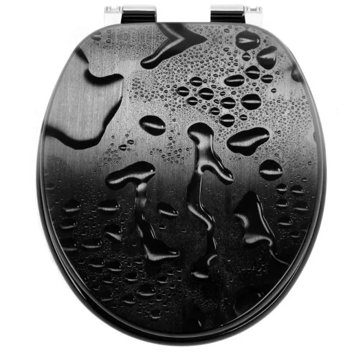 Toilettensitz Waterdrops mit Absenkautomatik und Edelstahlscharnieren
