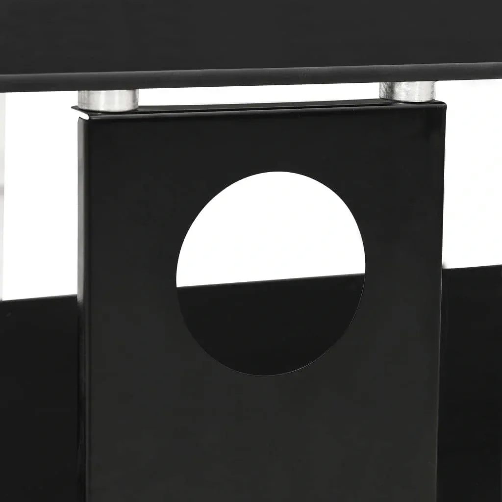 TV-Schrank 75x40x40 cm gehärtetes Glas schwarz