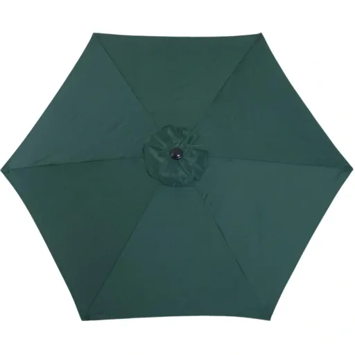 Sonnenschirm Gartenschirm mit Handkurbel Alu 180/? Polyester Grün ?2,7 x 2,35 m
