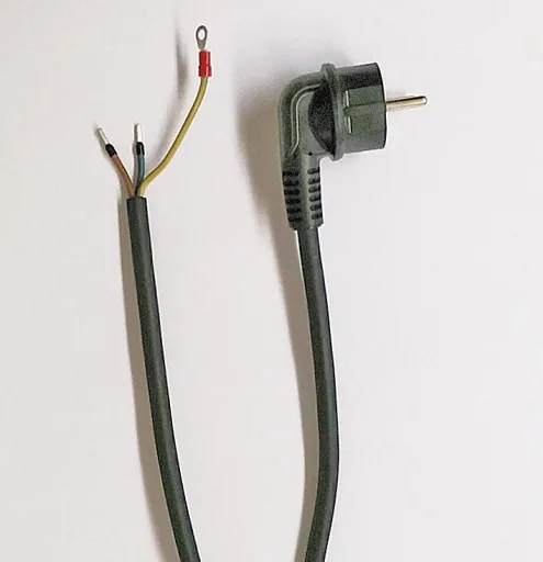 Kabel H07RN-F3G 1,5mm², L=3 m, mit Winkelstecker, konfektioniert.