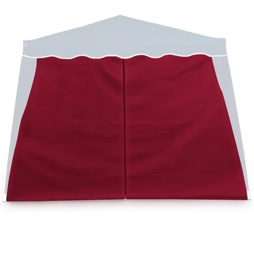 2x Seitenwand-Faltpavillon Capri rot 3x3m