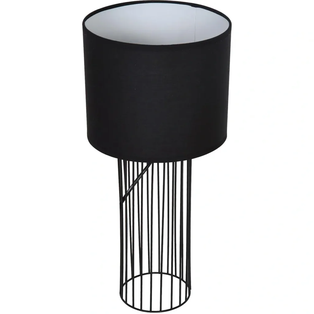 Tischlampe mit E27 Fassung, schwarz
