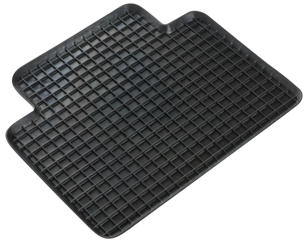 Gummimatte "Randwaben", 41 x 37 cm, Hinten, schwarz