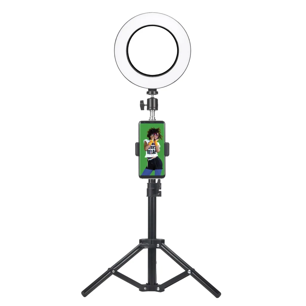 MyStudio Studio Kit mit Green Screen, Stativ mit Smartphone-Halterung, Mikrofon und Videoleuchte