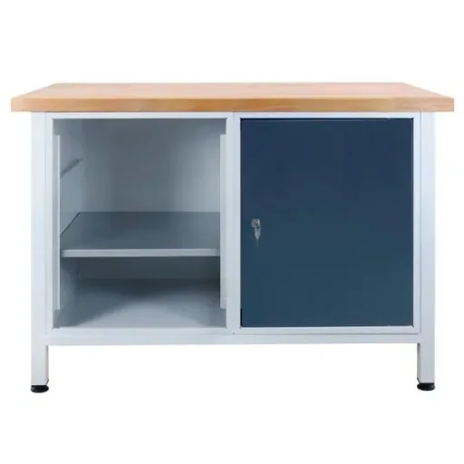 Werkbank "Premium" Regalteil, 1 Tür, L1200xB600xH840mm