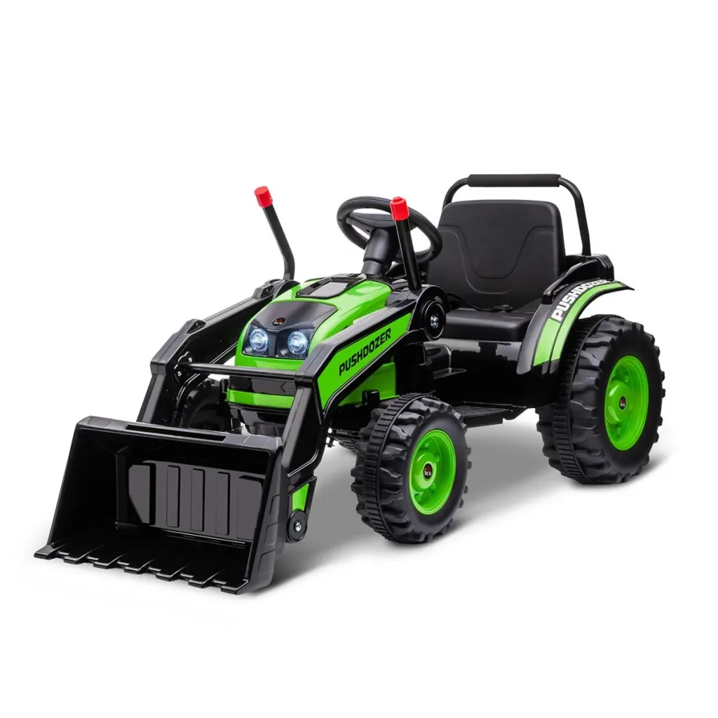 Kinder Elektrobagger Sitzbagger für Kinder Geländewagen traktor elektrisch zum Fahren mit Musik Schaufel Armen 3 5 Jahre