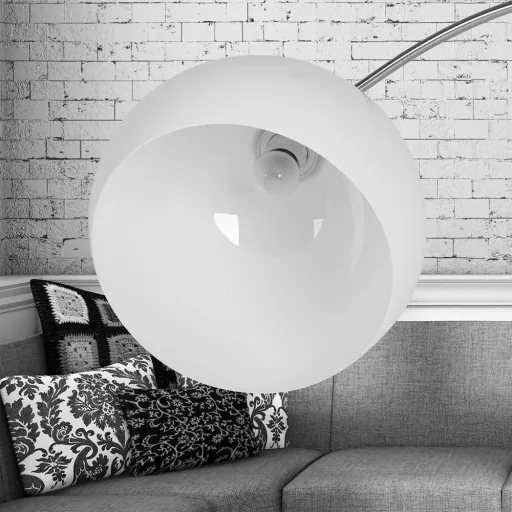 Bogenlampe -220cm verstellbar mit Marmorsockel