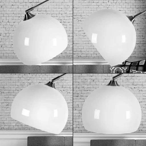 Bogenlampe -220cm verstellbar mit Marmorsockel