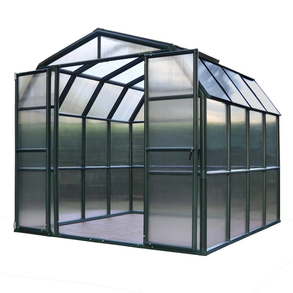 Kunststoff Gewächshaus Grand Gardener 44 mit Fundament, 267 x 264 x 238 cm