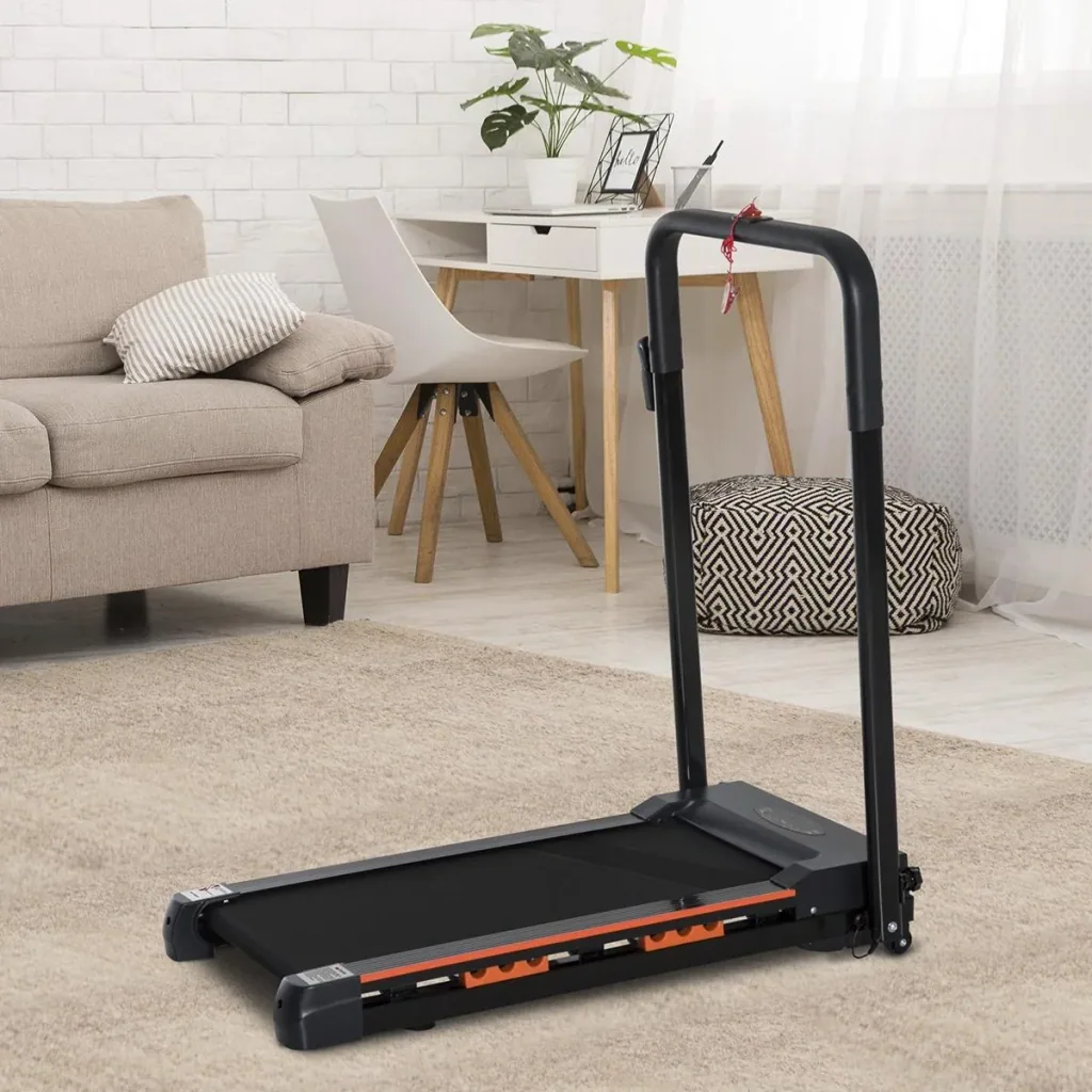 Elektrisches Laufband mit LCD Display, Faltbares Fitnessgerät, 1-6 Km/h, Stahl, Schwarz, 54 x 101 x 105 cm