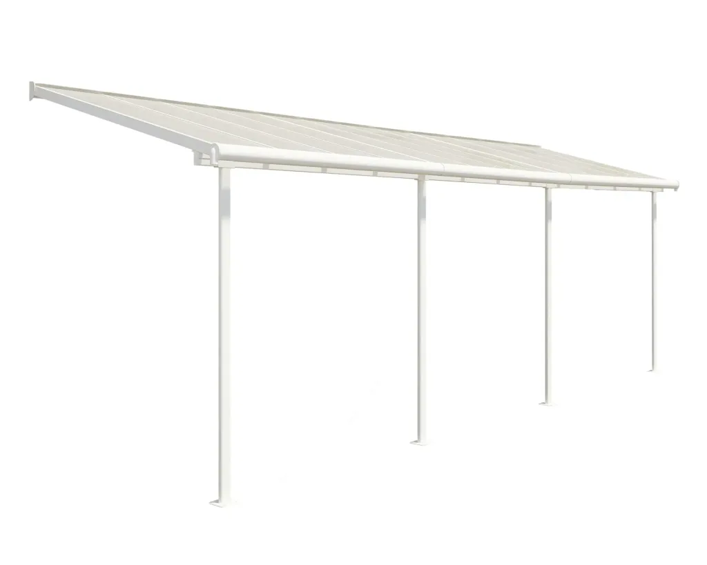 Palram Terrassenüberdachung Sierra 670,5×228×300 cm Weiß – Aluminium mit Polycarbonat-Dach