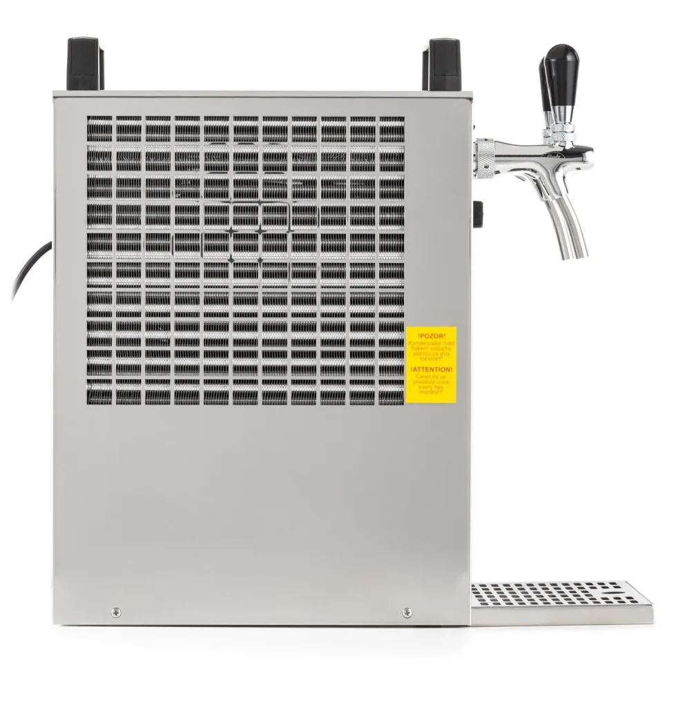 Zapfanlage, Bierzapfanlage Kontakt 40/K PROFI, 2-leitig, 50 Liter/h, Trockenkühlgerät mit Membranpumpe u. integriertem Druckregler, Edelstahlgehäuse, Green Line