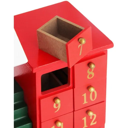 Adventskalender-Lokomotive mit Schubladen zum Selbstbefüllen