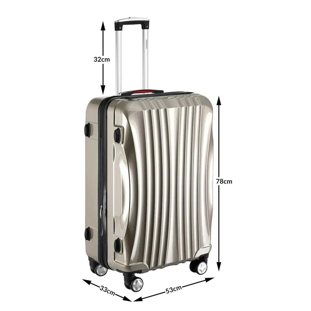 Hartschalenkoffer Ikarus Champagne XL aus ABS 105-154l 78x53x33cm