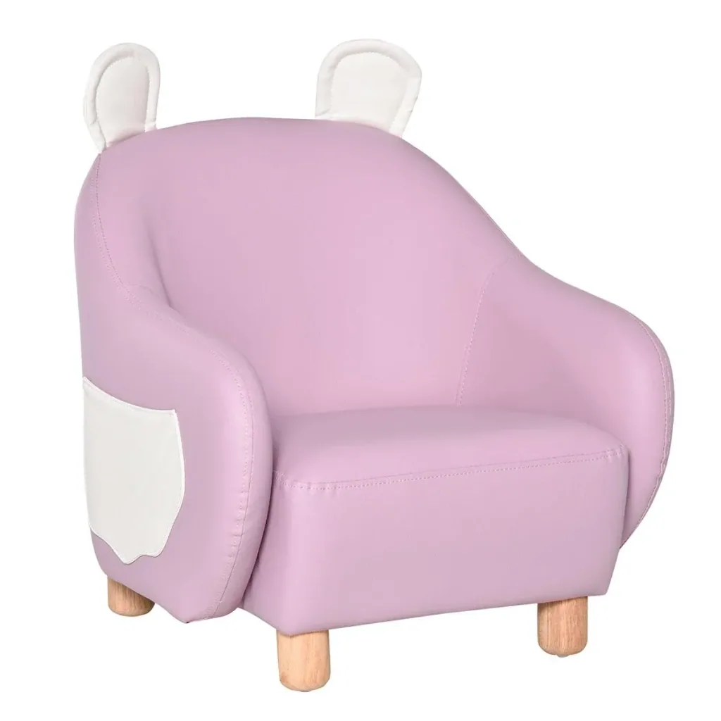 Kindersessel Kindersofa Kindercouch Stuhl Liegesofa mit niedlicher Tierform wasserdicht für 3-6 Jahre Kinder Rosa 50x53,