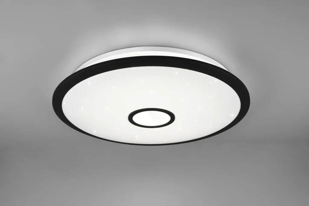 LED-Deckenleuchte OKINAWA, 50 W, 5000 lm, dimmbar inklusive Fernbedienung, Farbe schwarz