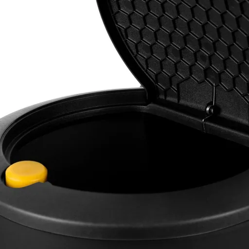 Doppeleimer für Mülltrennung - schwarzer Kunststoff 2x25L