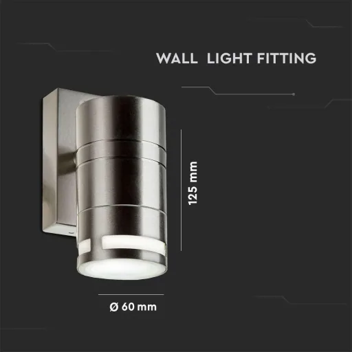 VT-7631 Wandleuchte für den Außenbereich - GU10 - Edelstahl - IP44