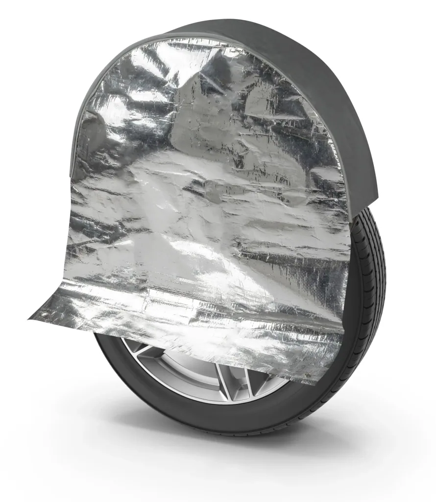 Thermoradabdeckung schützt vor UV Strahlen und Wettereinflüsse Aluminiumbe. für 15 bis 17 Zoll Reifen bis 195mm Breite