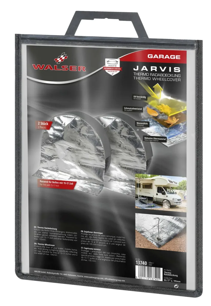 Thermoradabdeckung schützt vor UV Strahlen und Wettereinflüsse Aluminiumbe. für 15 bis 17 Zoll Reifen bis 195mm Breite
