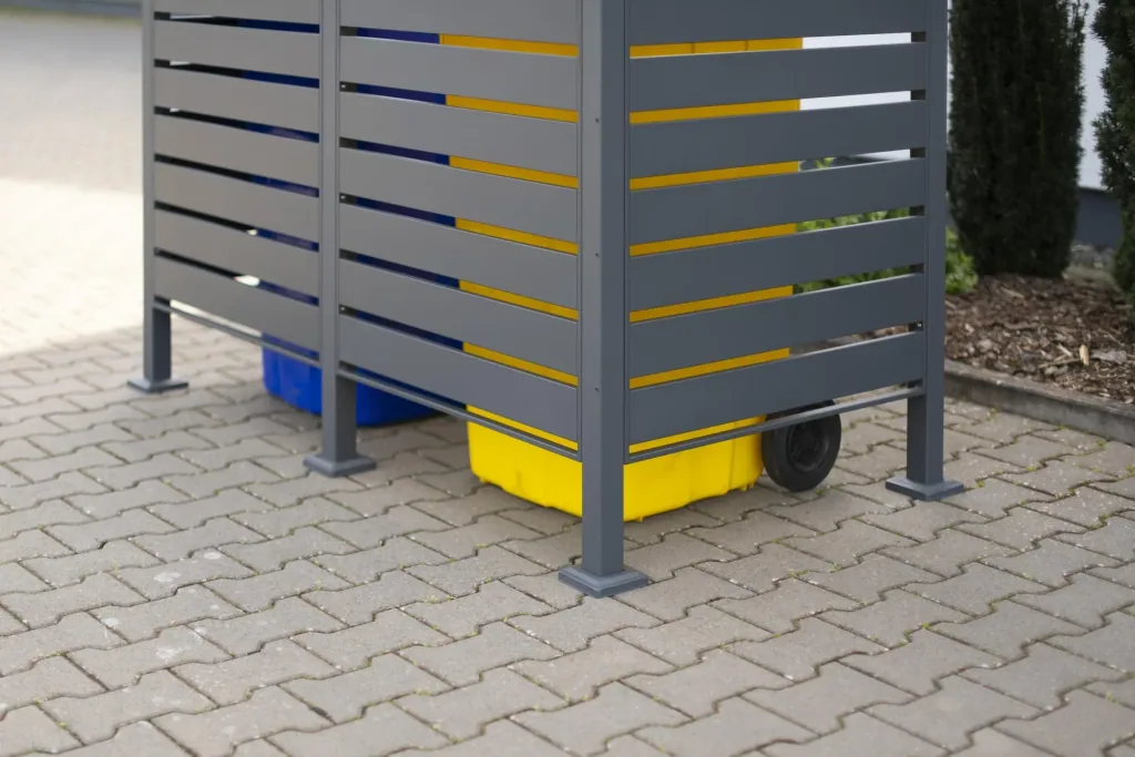 Mülltonnenverkleidung Planum 2er Box, 150 cm, antharzit