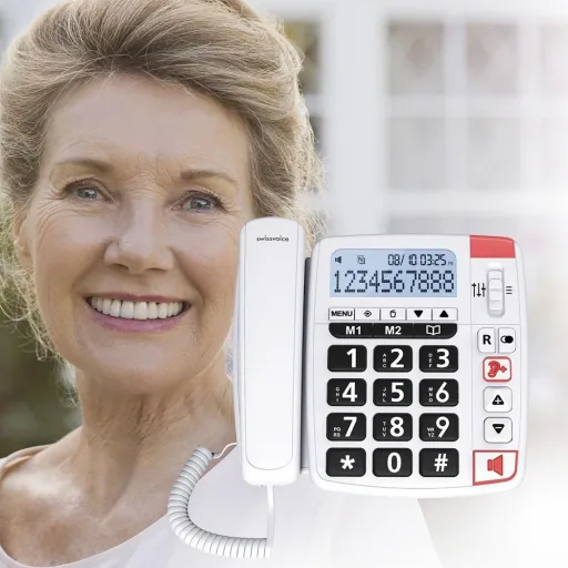 Großtastentelefon Swissvoice Xtra 1150 mit Display und Direktwahltasten, schnurgebunden